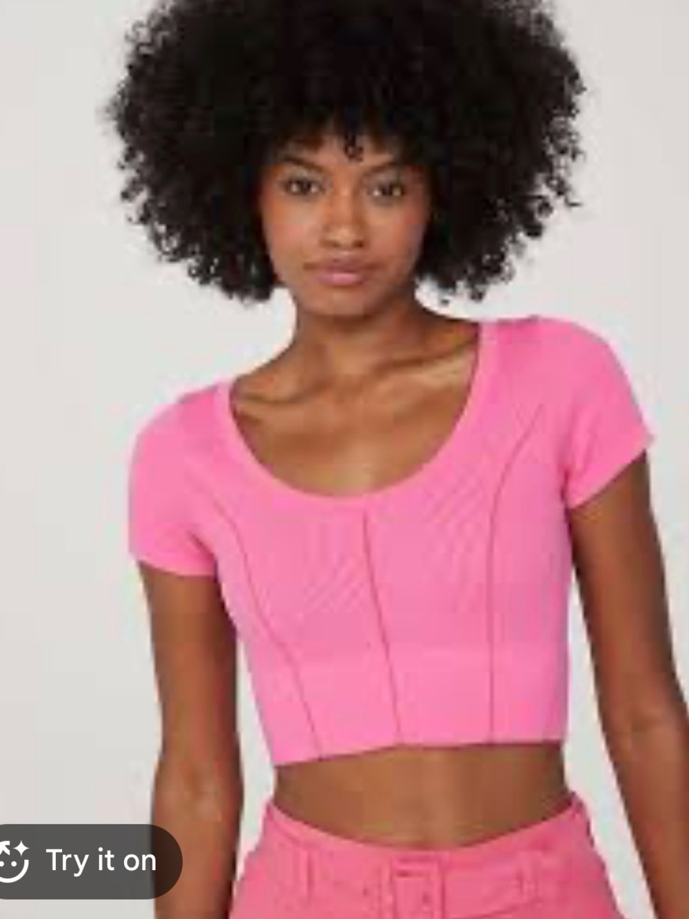 Offline by arie Ribbed Scoop Crop Top